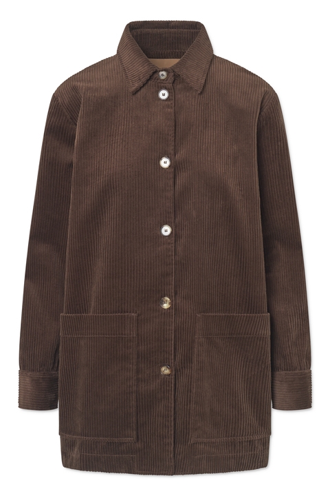 RUE DE TOKYO SAIME SKJORTE HEAVY CORDUROY DARK BROWN